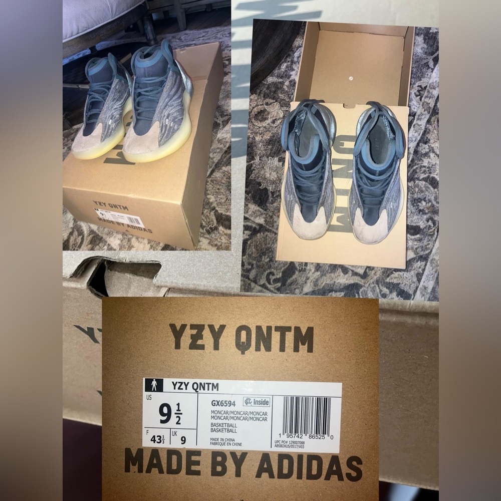 Adidas x YEEZY QNTM “Mono Carbon” (M US9.5/ W US8.5) Basketball Sneaker